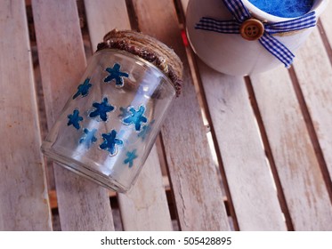 Jar on table 