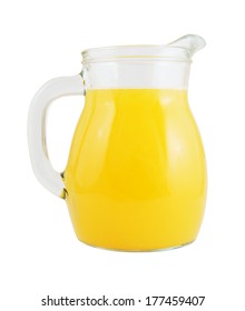 Jar Of Orange Juice Isolated On White Background