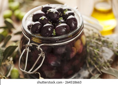 jar with pickled kalamata olives - Powered by Shutterstock