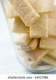 Jar Of Shortbread Finger Biscuits