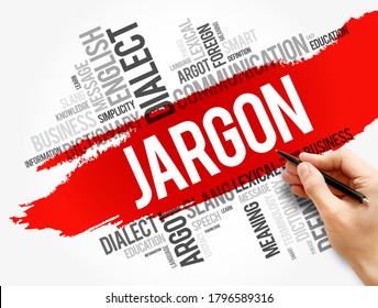 Jargon word cloud collage, education concept background