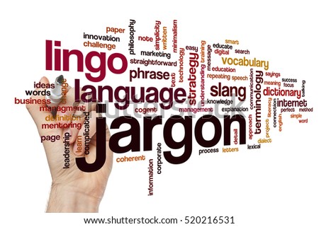 Jargon word cloud concept