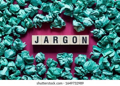 Jargon Word Written In Wooden Cube