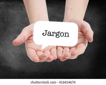 Jargon written on a speechbubble