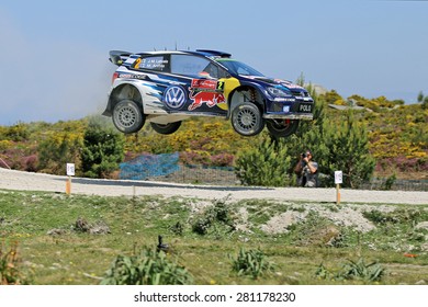 Jari Matti Latvala Of Finland And Mikka Anttila Of Finland Compete In Their Volkswagen Motorsport Volkswagen Polo R WRC During Day Two Of The WRC Portugal On May 22, 2015 In Viana Do Castelo, Portugal