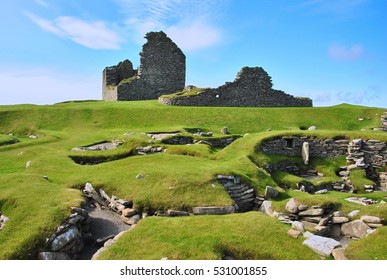 Jarlshof Prehistoric Village, Shetland Islands, Scotland, UK