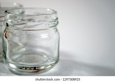 jars on white background