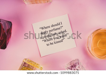 Jars Perfume On Pink Background Stock Photo Edit Now 1099883075