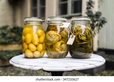 Jars With Pickled Food