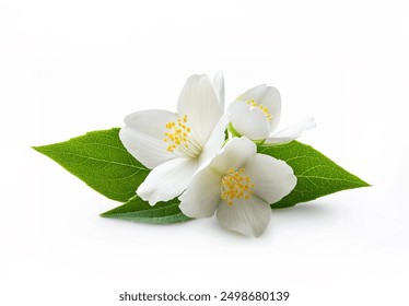 Jasmin Flower on white background isolated 