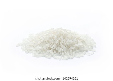 Jasmine Rice Isolated On White