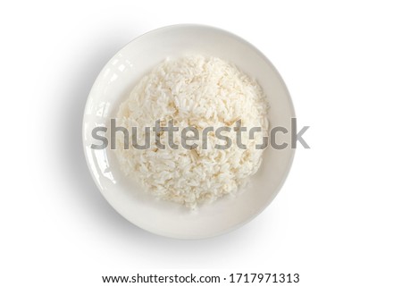 Jasmine rice, isolated on a white background and clipping path