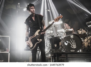 Jason McCaslin Bassist Of Sum 41 , Live At O2 Victoria Warehouse Manchester June 26th 2019 