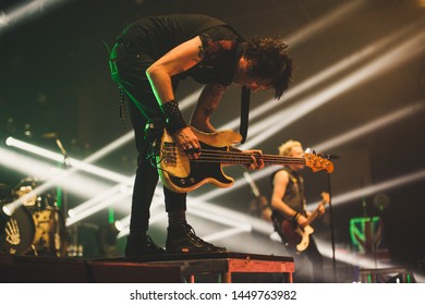 Jason McCaslin Bassist Of Sum 41 , Live At O2 Victoria Warehouse Manchester June 26th 2019 