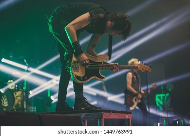 Jason McCaslin Bassist Of Sum 41 , Live At O2 Victoria Warehouse Manchester June 26th 2019 