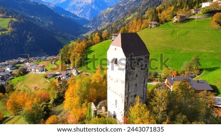 Jaufen castle - St. Leonhard in Passeier - South Tyrol - 4k Flight aerial view drone footage