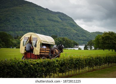 Jaunting Car In Killarney National Park, Near The Town Of Killarney, County Kerry, Ireland