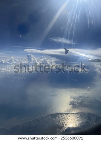 Similar – Foto Bild Wolkenspiel Flugzeug