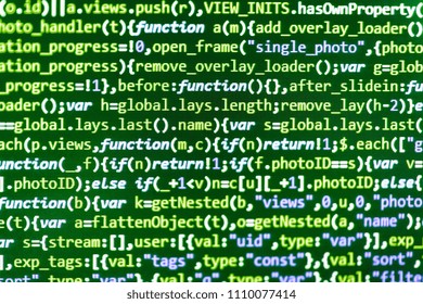Javascript code in bracket software. Website design. Freeware op