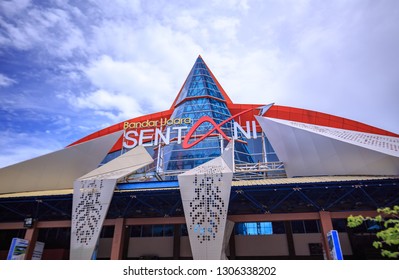 Jayapura, Papua / Indonesia - September 18, 2018 :  Front Of Sentani Airport, Jayapura, Papua