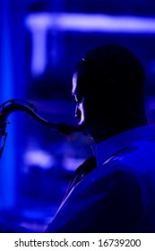 A Jazz Musician Plays His Saxaphone, In These Moody Images