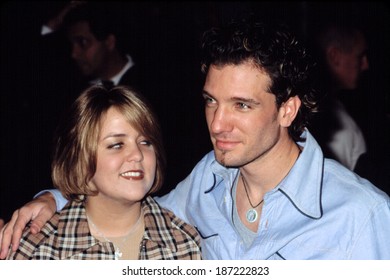 JC Chasez And His Girlfriend Beth Flanagan At The Premiere Of ON THE LINE, NYC, 10/09/01