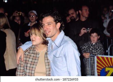 JC Chasez And His Girlfriend Beth Flanagan At The Premiere Of ON THE LINE, NYC, 10/09/01