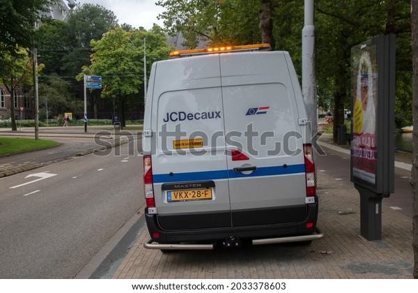 JCDEAUX Company Van At Amsterdam The\
Netherlands 30-8-2021