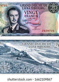 Jean, The Luxembourgish Grand Duke Portrait From Luxembourg 20 Francs, 1966 Banknotes. 