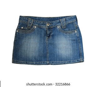 black blue jean skirt
