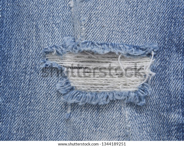 Jean Texture Close Texture Ripped Destroyed Stock Photo 1344189251 ...