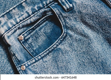 Jeans Background, Denim With Seam Of Fashion Design