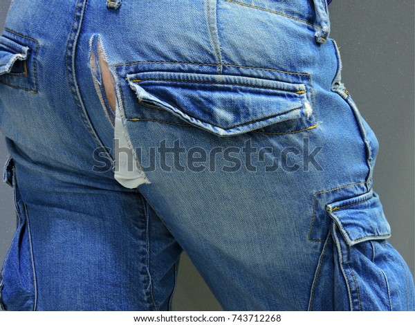jeans with hole in the back