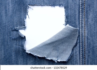 Jeans with holes  and a place for text