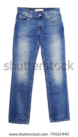Jeans isolated on white background