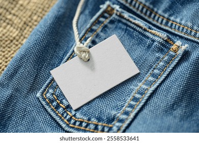 Jeans Label Tag Card Mockup