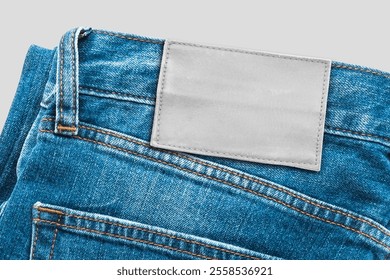 Jeans Leather Label Tag Mockup