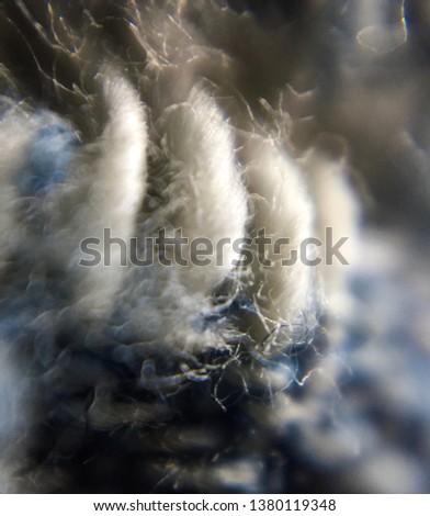 Jeans micro texture by microscope lens kit with smarth phone