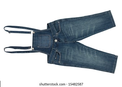 Jeans Overalls Isolated On A Background