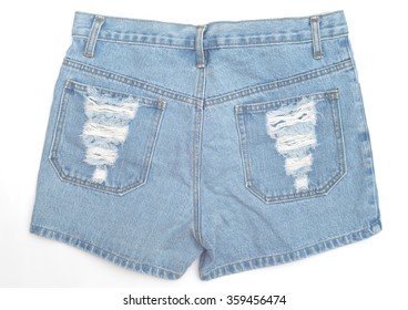Jeans Short On White Background Stock Photo 359456474 | Shutterstock