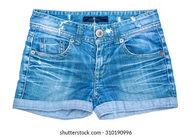 jeans shorts isolated on a white background