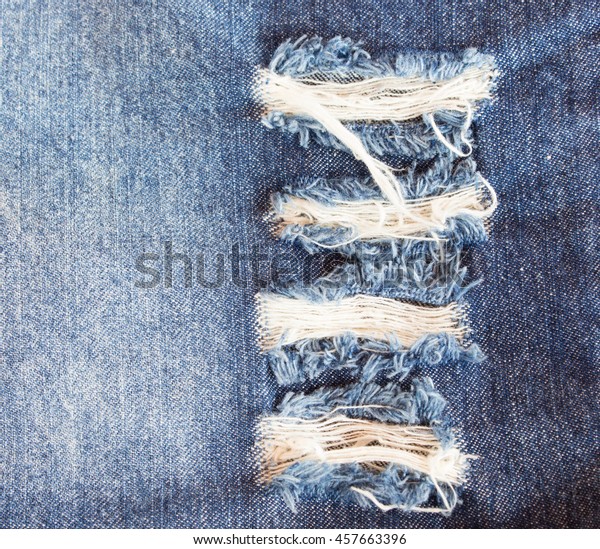 Jeans Torn Denim Texture Stock Photo (Edit Now) 457663396