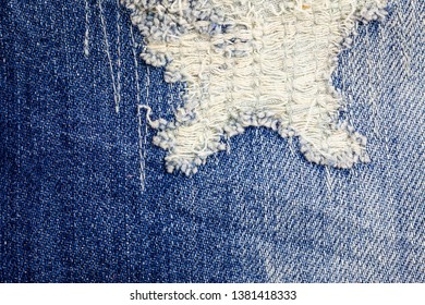 Jeans Torn Denim Texture Background Stock Photo 1381418333 | Shutterstock