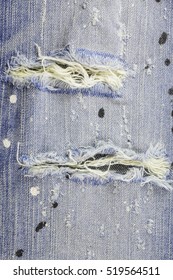 Jeans torn denim texture, Jeans background.