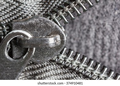 Jeans Zipper Closeup