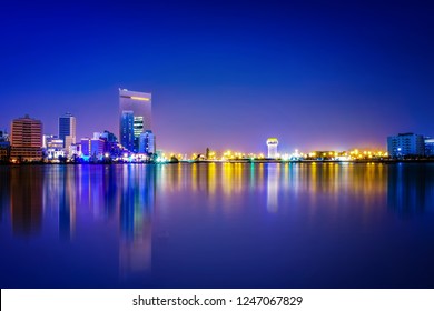 Jeddah Cityscape At Night