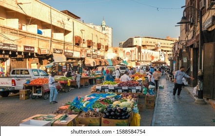 Jeddah, KSA - December 7th 2019: View Of People At The Souk Baab Makkah (Bab Makkah) Street Market At The Historic District Al Balad In Jeddah, KSA, Saudi Arabia