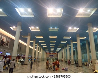 Jeddah, Saudi Arabia - 1/11/2019 : A Giant Tent-roofed Airport Terminal King Abdulaziz International Airport