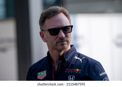 JEDDAH, SAUDI ARABIA - December 4, 2021: Christian Horner At Round 21 Of The 2021 FIA Formula 1 Championship Taking Place At The Jeddah Corniche Circuit In Jeddah Saudi Arabia