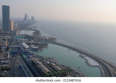 JEDDAH, SAUDI ARABIA - December 4, 2021: Saudi Arabian Grand Prix Round 21 Of The 2021 FIA Formula 1 Championship At The Jeddah Corniche Circuit.